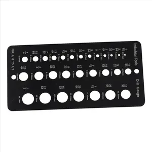 Drill Bit Gauge 1/16 Inch to 1/2 Inch, Screw Size and Thread Gauge Inches and Decimal Drill Gauge Drill Bit Size Guide
