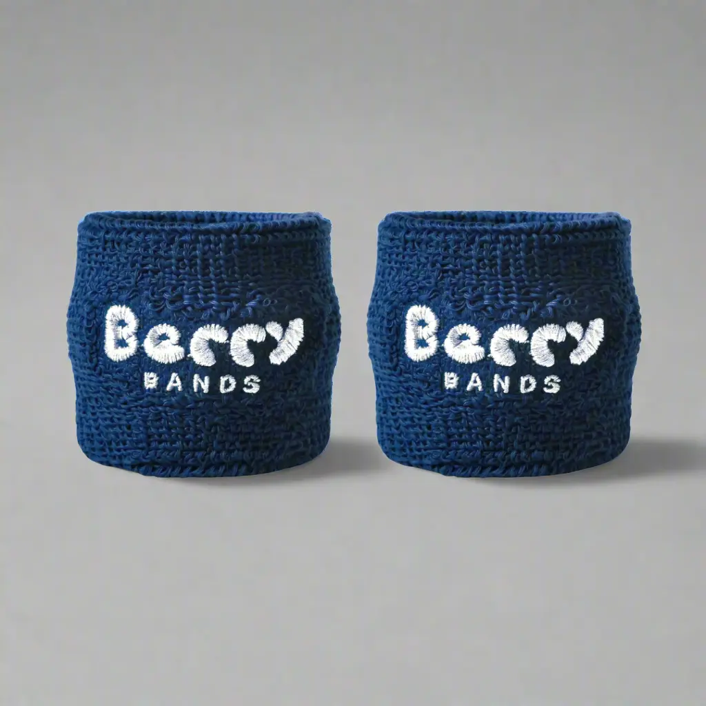 Berry Bands Drip-Stopping Wristbands for Kids (6M+) | Blue | Reusable, Organic Cotton, Absorbent Wristbands for Mess-Free Eating | Toddler & Baby Feeding Essentials