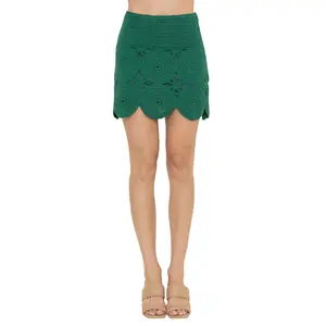Emerald Coast Crochet Mini Skirt