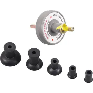 Valve Lapping Tool Kit – Engine Valve Lapping Attachment Tool for Drill Valve Grinding Kit with 5 Attachable Suction Plates