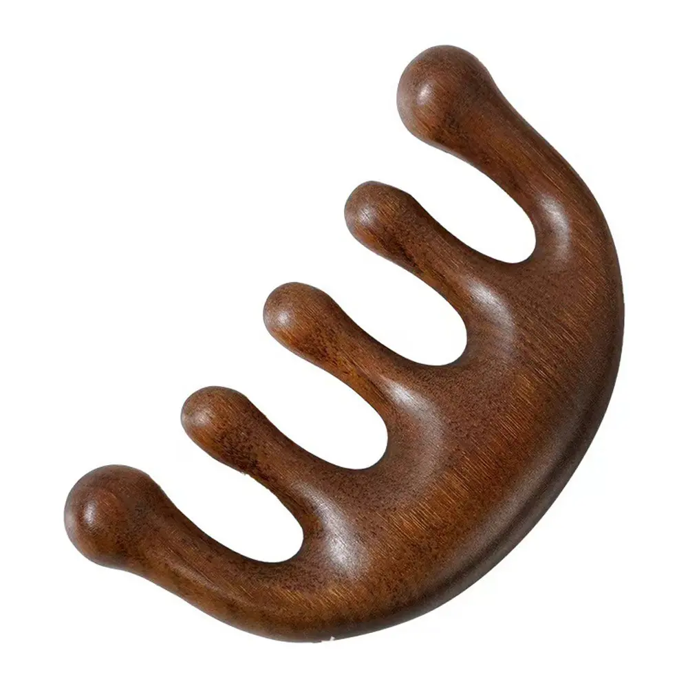 Sandalwood Massage Meridian Comb Head Massage Comb Head Hair Therapy Acupoint Dredge Scraping Body Care Comfort