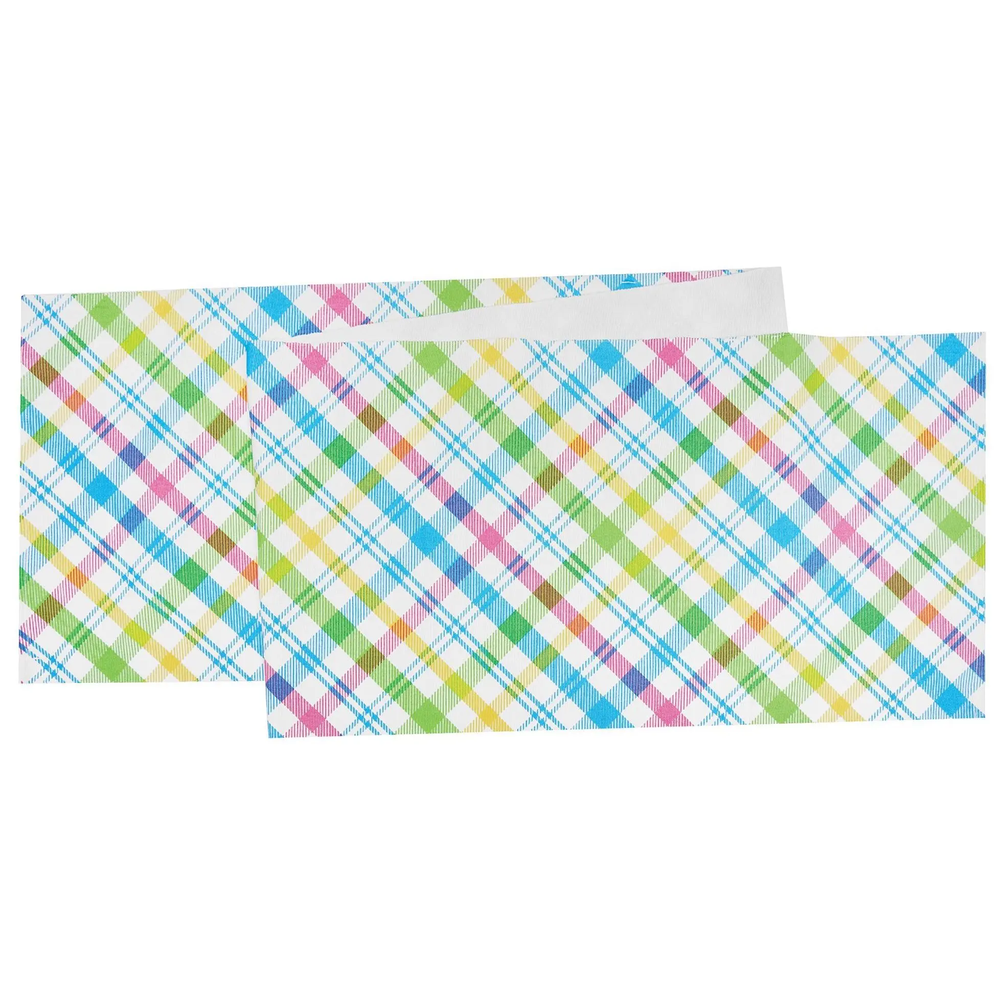 13" x 72" Spring Blossom Plaid Table Runner byValerie