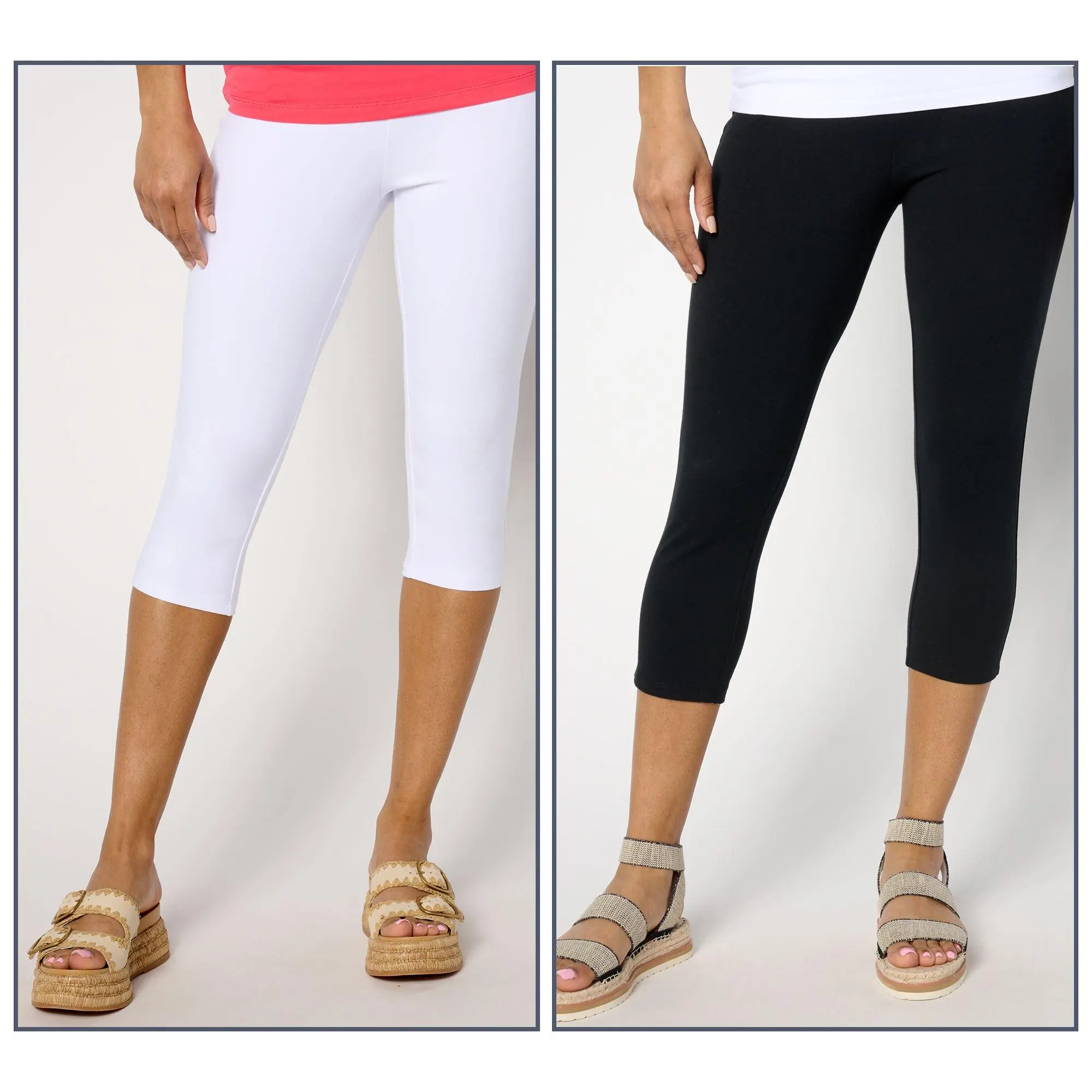 Women with Control Petite Set of 2 Capri and Pedal Pusher