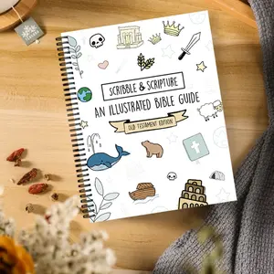 An Illustrated Bible Guide Notebook, Old Testament Edition with Scripture Summaries & Visual Notes - Scribble and Scripture Journal for Men & Women, Perfect for Personal Bible Study, Funny Notebooks