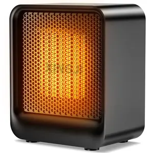 Ceramic Space Heater, Portable Desk Heating Solution, With Overheat and Tip-Over Protection, 500W Small Heater, Warming Heater, 4.76"L x 2.91"W x 5.74"H