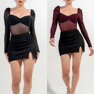 Jennifer Rhinestone Mesh Bodysuit