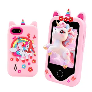 Kids Smart Phone, Unicorn Toys Phone for Girls 3 4 5 6 7 8 Years Old, Dual Camera, 2.8'' Touchscreen Kid Phones, Interaction Play, Educational Toy for Kids Christmas Birthday Gifts, ABC Learning, Habit Tracker