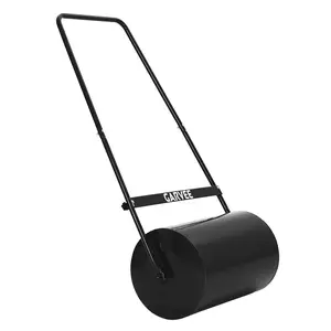 [HOT] Garvee 23" Lawn Roller, Push & Tow Behind Yard Roller, 13 Gallon Water/Sand Fill Drum, Heavy-Duty Steel Lawn Leveling Roller with U-Shaped Handle