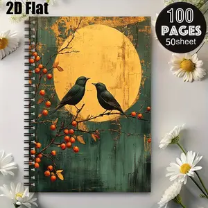 1 Spiral Coil Notebook 5.7x8.26 inch, Durable Binding, Perfect for Camping Journal, Travel Diary, Outdoor Adventure Log, Thanksgiving Gift for Nature Lovers, Daily Notes, Hiking Trip Memories, Holiday Travel Planner [2D] Flat