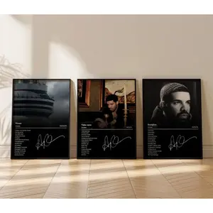 Set of 3 Canadian singer 3 Album Cover Posters: Vintage 3 Prints. Ideal Music Cover Gifts for Men. Male Retro Wall Art. Unframed wall art decor