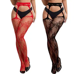 Women's Suspender Fishnet Tights, Pattern,Christmas Theme High Waist Pantyhose for Daily Wear, Ladies Stockings for All Seasons Womenswear Underwear