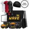 Strong Hold Wave Pomade for Men, 360 WaveTraining Hair Cream Grease Promotes Layered Waves, Silky Shine, Non-Toxic, High Performance, Brush and Durag Cap Set ,Valentine’s Day Gift for Men