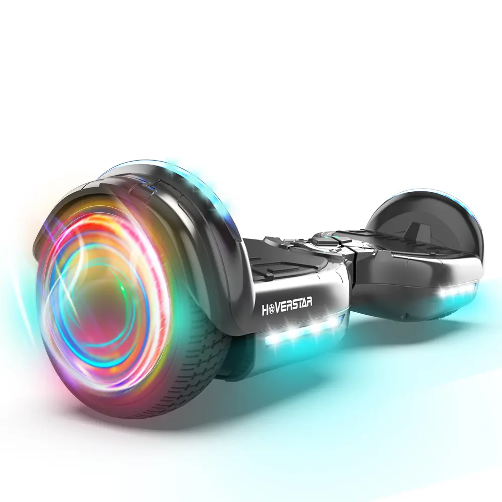6.5" Self-Balancing Hoverboard for Kids & Teens, Dual 200W Motors, 6-9 MPH, Colorful LED Light-Up Wheels, Bluetooth Speaker, 165 lbs Max Load