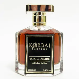 KORBAJ PARFUMS Toxic Desire - Arabian Perfume for Women and Men, EDP Mens Cologne with Cognac Oil, Oak Absolute, Cinnamon Essence, Tonka Bean - Sandalwood, Praline - Vanilla Perfume 100ml