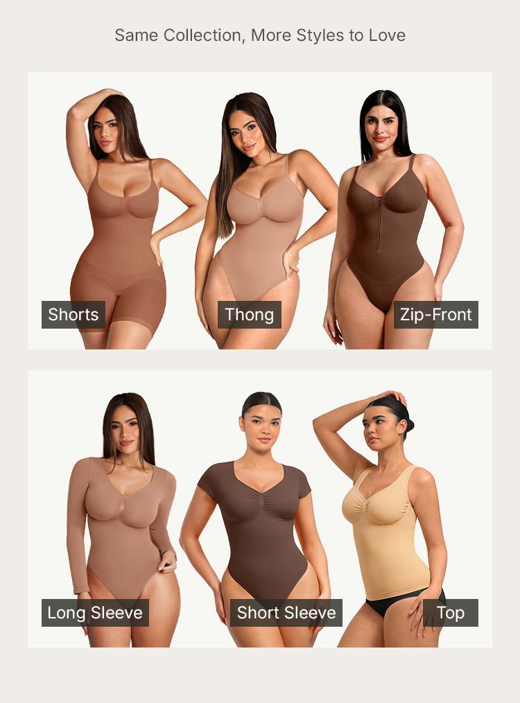 FeelinGirl Seamless Covered Bust Jumpsuit Thong Bodysuit Fit Comfort Slimming  Womenswear 1 Breathable Hip Tops Soft  Deals For You Days Body Hugging bodysuit shapewear Summervibes