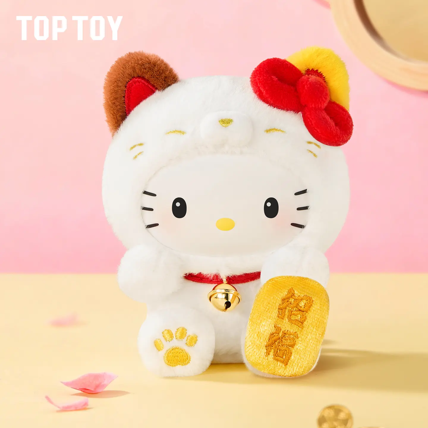 [back to school]TOPTOY SR Lucky Cat Plush Charms – Hello Kitty/My Melody/Cinnamoroll Collectible Bag Keychain, Perfect Gift for Kawaii Fans & Kids, Ideal for New Year/Valentine’s Day