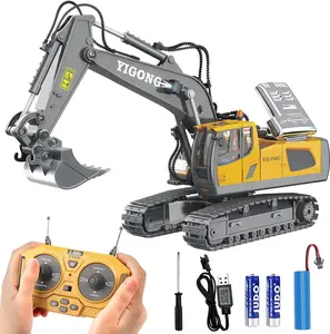 Remote Control Excavator Construction Toys for Boys, RC Excavator Toy with Shovel & Light drift remoto forklift Electric Dump Truck