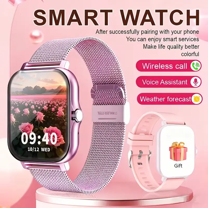 New Full Touchscreen Smartwatch, Digital Smart Watch, Wireless Calling, Multiple Sport Modes, Music Control, Fashion Wearable Sports Smartwatch for Apple & Android