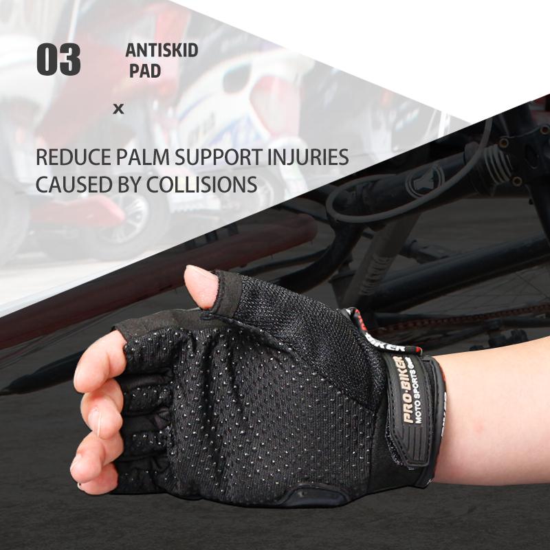 Breathable Half-Finger Motorcycle Riding Gloves for Men and Women, Non-Slip, Wear-Resistant, Touchscreen Compatible, Protective Motorbike Gloves for Outdoor Riding