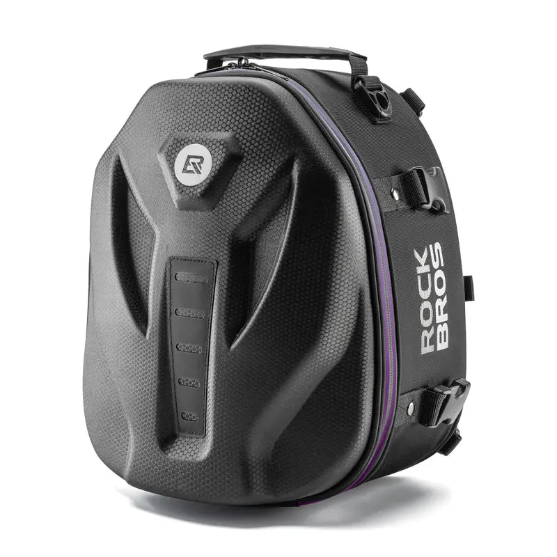 ROCKBROS 12.5L Versatile Waterproof Hard Shell Motorcycle Tail Bag - Adjustable Convertible Backpack for Rear Seat, High-Visibility Motorcycle Gear, Large Capacity Cycling Storage, Convertible Pack