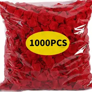 1000pcs Realistic Rose Petals, Non-Woven Fabric, Stacked Petals, Scattered Decorative Flower Decorations, Artificial Flower Arrangement, Best Gift for Weddings, Home & Party Decoration, Ideal Gift, Generous Quantity
