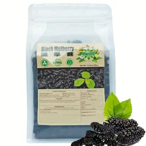 SIFANGDA Dried Black Mulberries 12.35oz (350g) Fruit Tea Sun-dried Mulberries