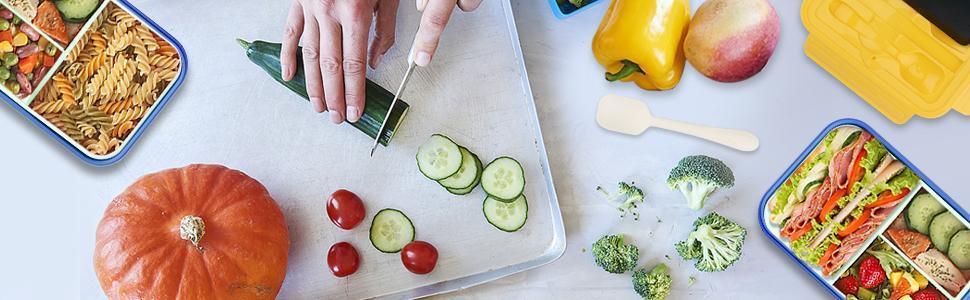 Bento Boxes, 1100 ML Bento Lunch Box With Utensils, Insulated Lunch Bag, Durable for On-the-Go Meal, BPA-Free and Food-Safe Materials(With Bag) Gift