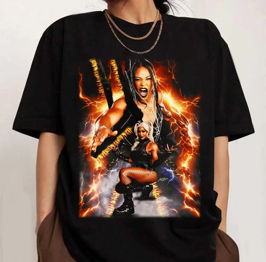 Jade Cargill Retro Wrestler Graphic T-Shirt
