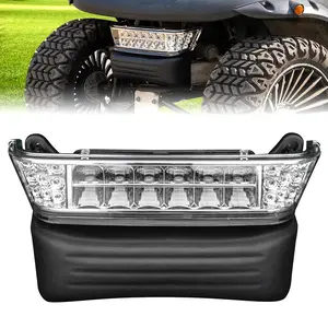 NOKINS Club Car Precedent Light Kit with Bumper for 2004-UP Electric Gas Golf Cart 12V LED Headlight & Turn Signal Light Fit #102524800/1025248-01
