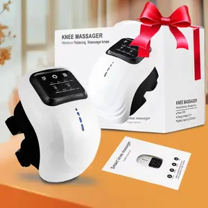 Festival Gift, Portable Pain Relief, Cordless Electric Knee Massager with Heat & Visible LED Touch Screen & Vibration, Adjustable Temperature Smart Knee Massage Instrument for Muscle Relaxation, Gift for Parents and Family, Stocking Fillers