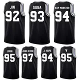 2026 Returning ARIRANG Sleeveless Tank - Mens Jersey Style Athletic Tee for Workouts, BT21 Kpop Band Design with JIN 92, SUGA 93, RAP MONSTER 94, J-HOPE 94, JIMIN 95, V 95, JUNG KOOK 97, Bold Style Concert Outfit for Men, Women's, Jersey Tank For Bold Sty