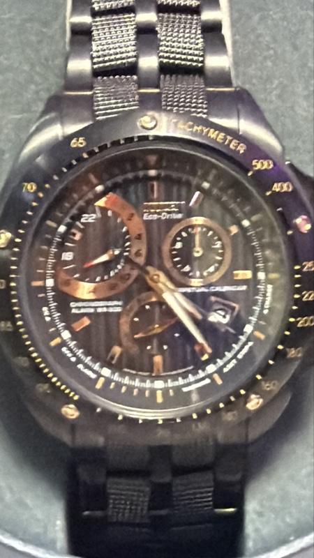 Citizen Men's Ecodrive BL5365-51E Japan Made Perpetual Calendar WR 200 Time Alarm 60 Min Chronograph Dual Watch