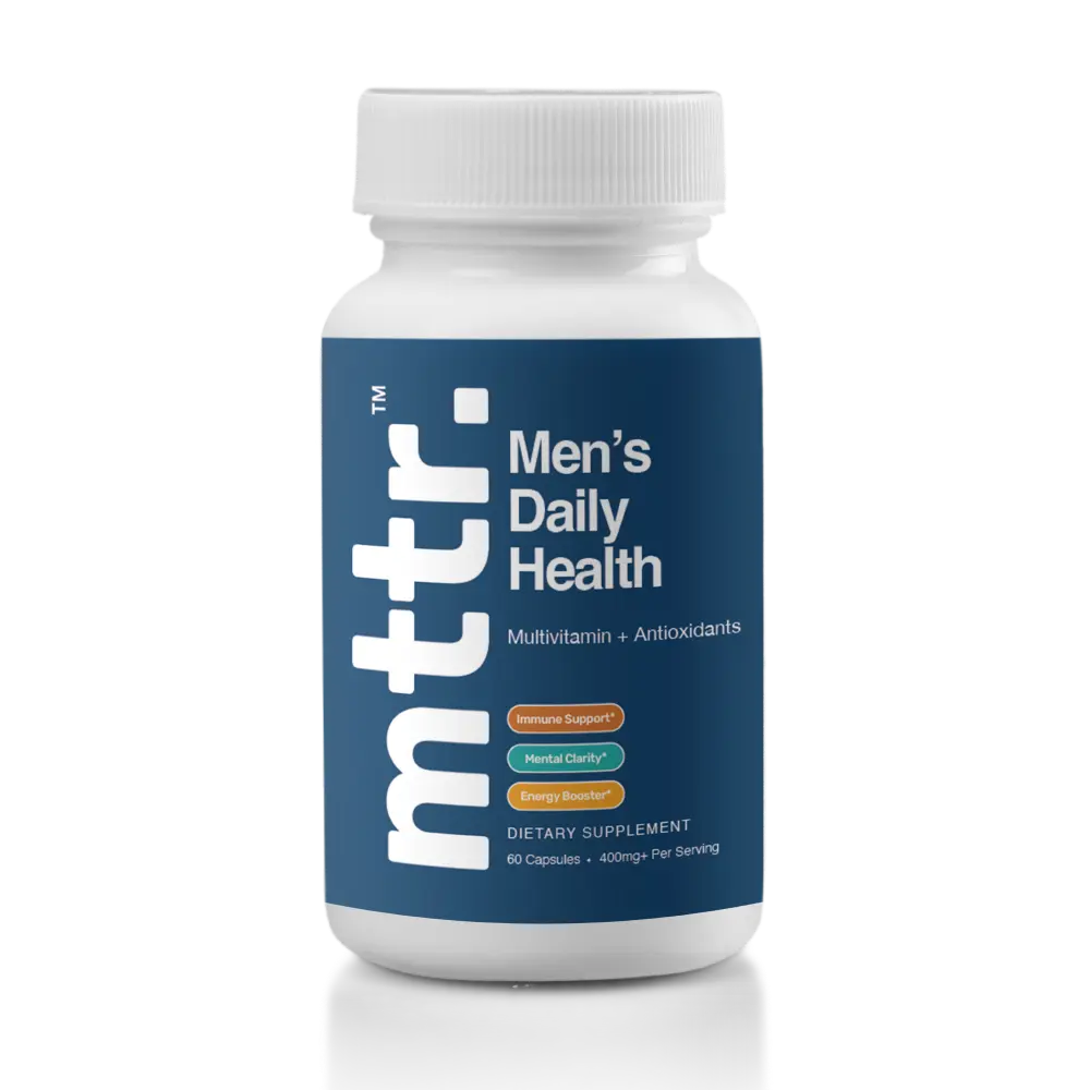 mttr Men's Daily Health Multivitamin + Antioxidants for Energy Boost Muscle Support & Mental Clarity 60 Capsules