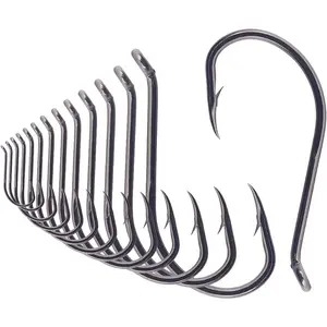 Octopus-Hook-Fishing-Beak-Circle-Hooks-Freshwater-Red-Black-100-50 Pack