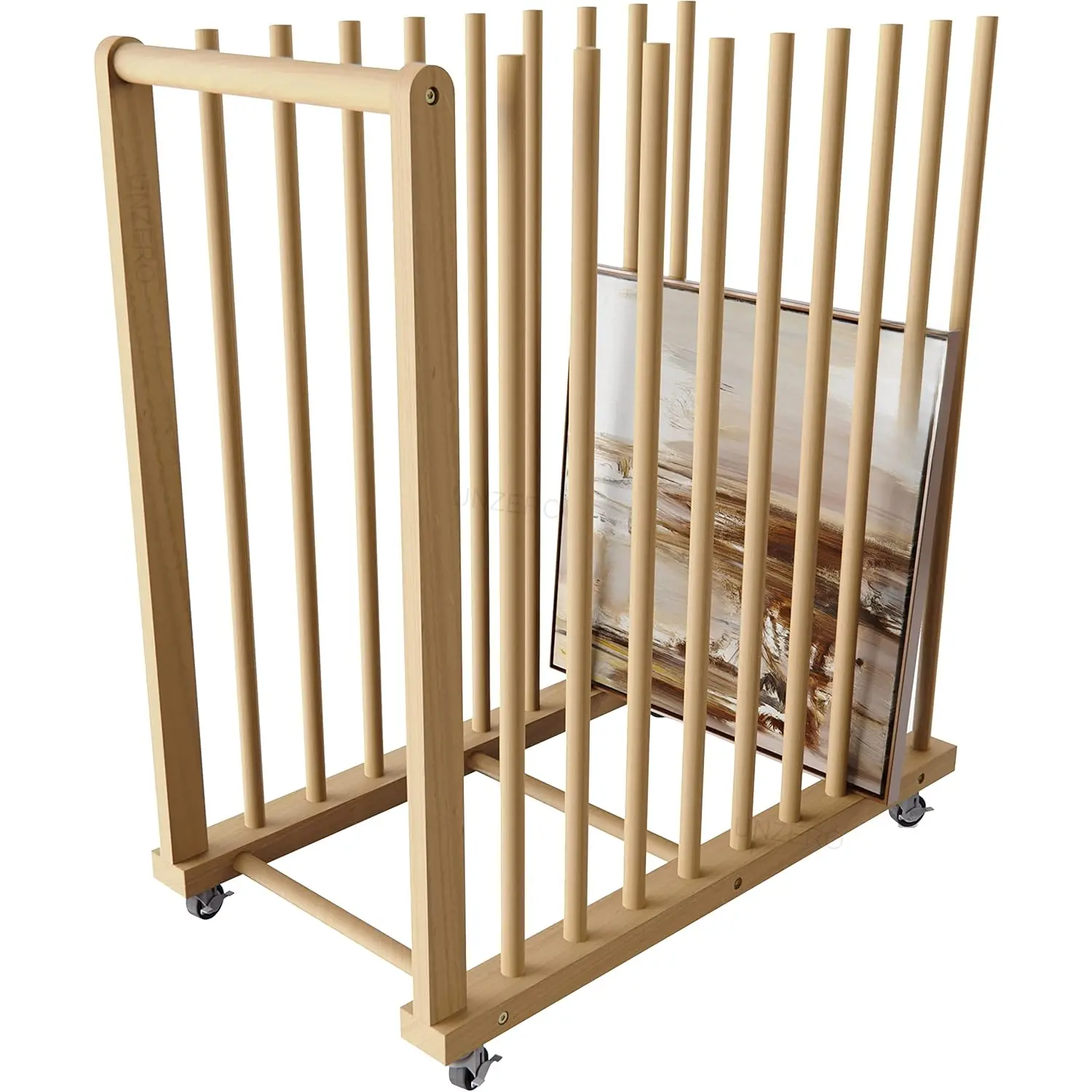Art Storage Rack, Art Canvas Storage, Canvas Boards Rack Art Storage with Handle & Caster Wheels for Drawing Board, Panel, Paper Pad for Art Studios, Artworks, Gallery