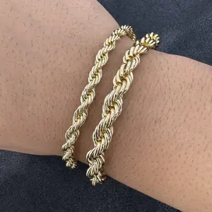 Rope Bracelet 14k Gold Plated