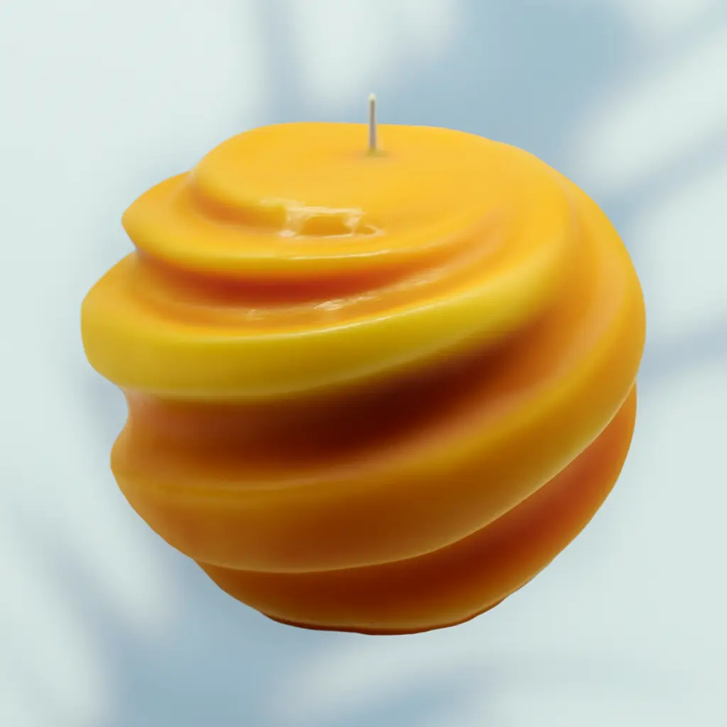 Yellow Swirl Candle – Bright & Uplifting Collection