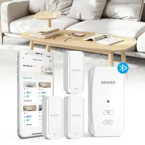 INKBIRD WiFi Gateway and Bluetooth Temperature Humidity Sensor Set (IBS-M2S-B with 3x ITH-11-B), WiFi , Instant Alarm Notifications, 1 Year Cloud-based Data Storage, IP65 Waterproof, Ideal for Indoor Outdoor Use Home Living Room TiktokShopSpringGlowUp