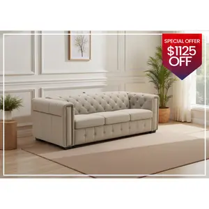 Kathy Ireland Leather Callas 3-Seater Leather Queen Sleeper Sofa