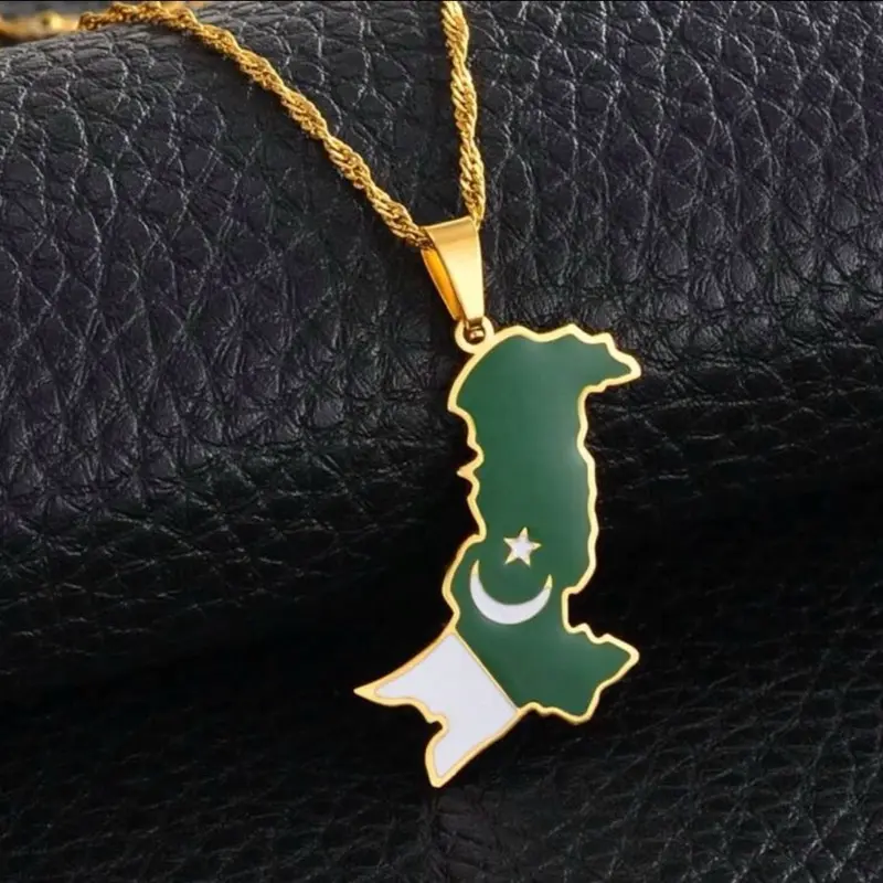 Pakistan Country flag necklace daily wear