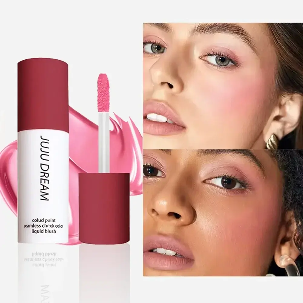 6-Color Matte Liquid Blush Makeup Lip And Cheek Tint — Multi-Use for Cheeks, Eyes & Lips; High-Pigment, Brightening; Waterproof, Sweatproof, Oil-Control; Long-Lasting Natural Finish; Sponge Applicator; Unisex, Safe for All Skin Types