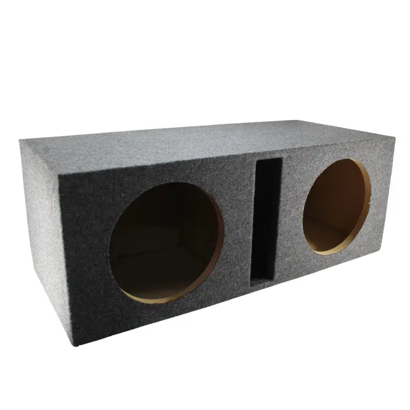 Dual 12" Vented Carpeted Subwoofer Box Made w/ Heavy-Duty MDF Construction