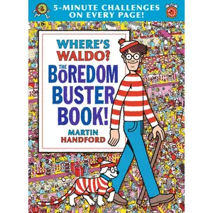USED-Where's Waldo? the Boredom Buster Book: 5-Minute Challenges: (Hidden Object Activity Book with Search & Find Puzzles, Mazes, Connect-The-Dots, Colorin by Handford, Martin (Hardcover)