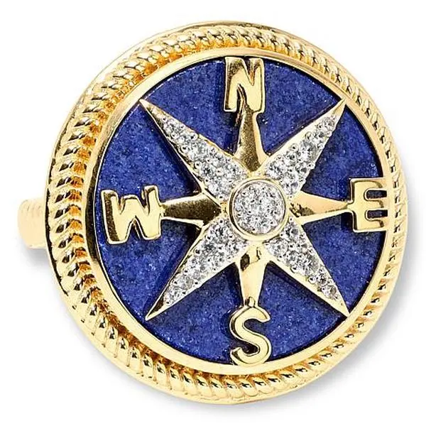 Rarities Fine Jewelry Rarities Lapis and Zircon Compass Ring