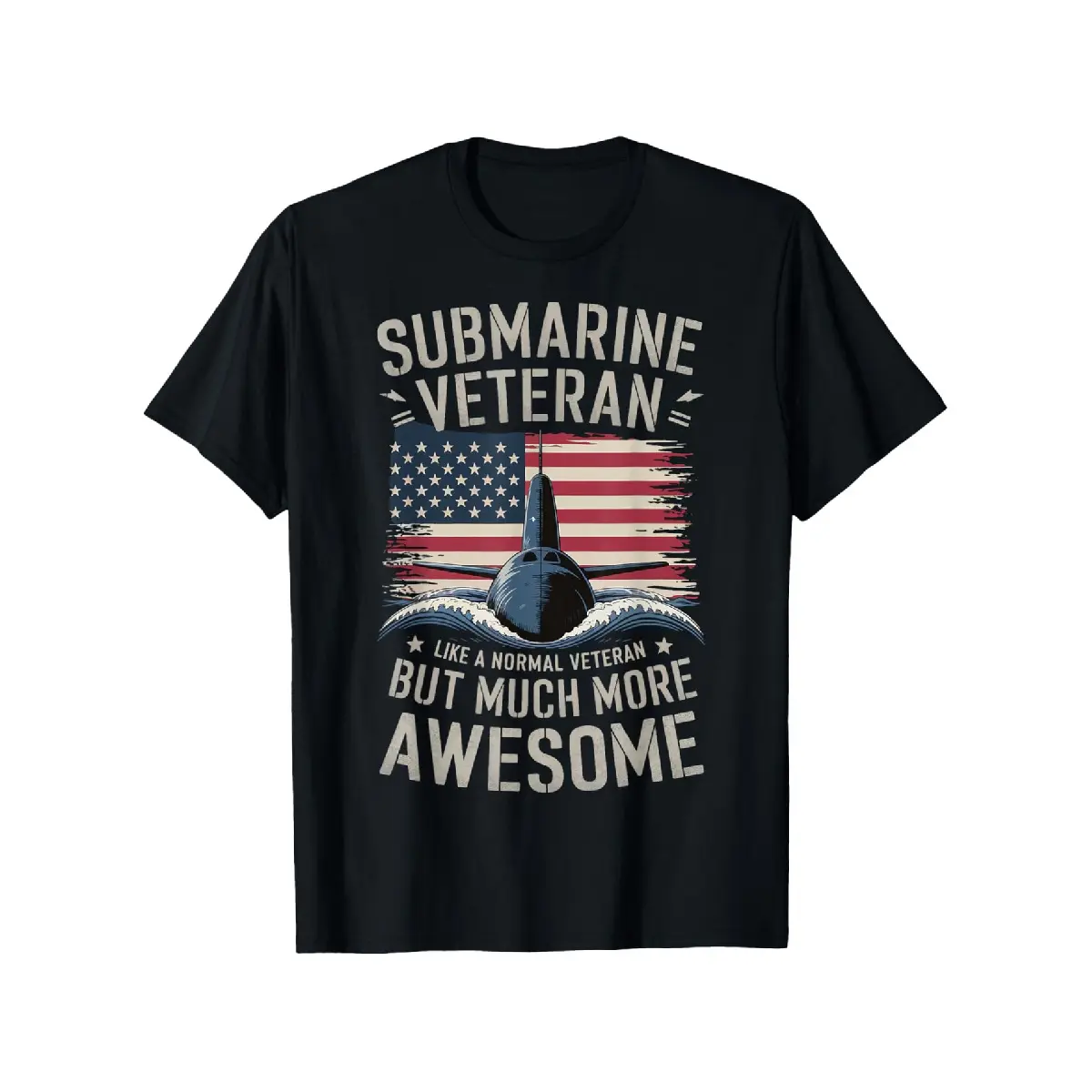 [100% Cotton] 100% Cotton Submarine Veteran T-Shirt - Navy Submarine Force Insignia & Slogan Print, 100% Apparel for & (S-XXXL), Casual Short Sleeve Shirt with Submarine Boat Design, Navy Pride Gift for Veterans & Service Members