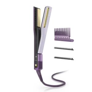 Shark SilkiPro Straight Wet to Dry Straightener + Rapid Blow Dryer, Plum Satin - HT400 Shark SilkiPro Straight Wet to Dry Straightener + Rapid Blow Dryer, Plum Satin - HT400