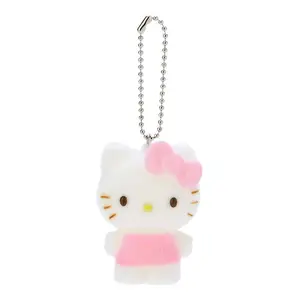 Hello Kitty Flocked Keychain Mascot