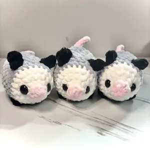 Crocheted Opossum Plush for Kids - Cute Stuffed Animal