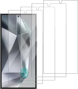 4 Pack Glass Screen Protector Compatible for  Galaxy S24 Ultra/SM-S928u [9H Hardness]-HD Screen Tempered Glass, Scratch Resistant,Easy Install [Case Friendly]