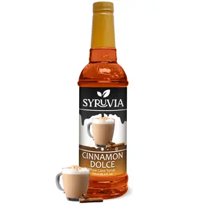 Syruvia Cinnamon Dolce Coffee Syrup - 25.4 fl oz. Premium Coffee Flavoring Syrup. Kosher and Gluten-Free. Perfect for Drinks, Sodas, Shakes & Desserts